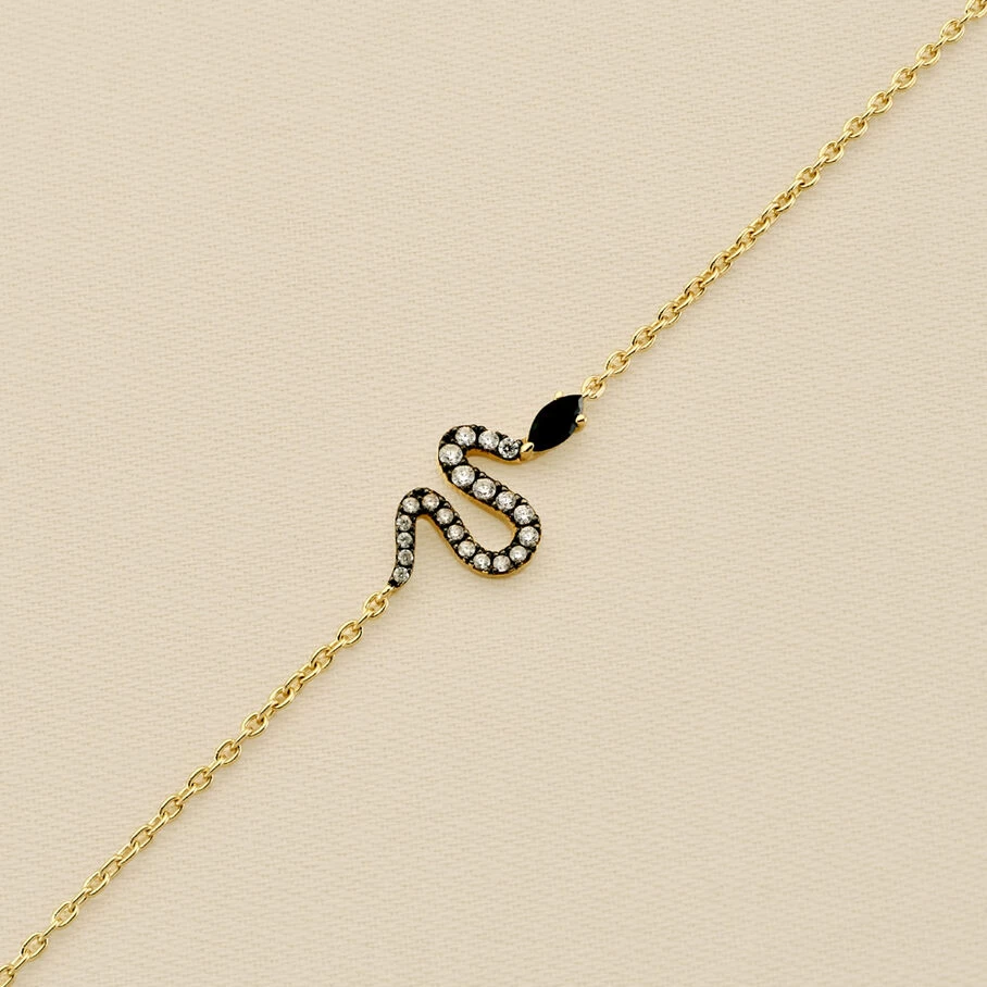 Bracelet Souple SNAKY - Cristal / Gun 1 Bracelet Souple SNAKY - Cristal / Gun