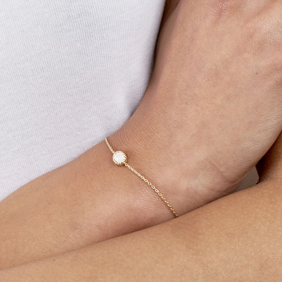 Bracelet Souple ATMA - Nacre /rose 3 Bracelet Souple ATMA - Nacre /rose – Image 3