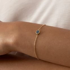 Bracelet Souple ATMA - Lapis/ Bleu -Boutique de colliers 02490079 857 TU M2