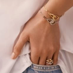 Bracelet Souple GEMINI - Cristal / Doré -Boutique de colliers 02490080 137 TU M2