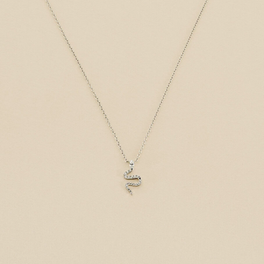 Collier Ras Du Cou SNAKY - Cristal / Argenté 1 Collier Ras Du Cou SNAKY - Cristal / Argenté