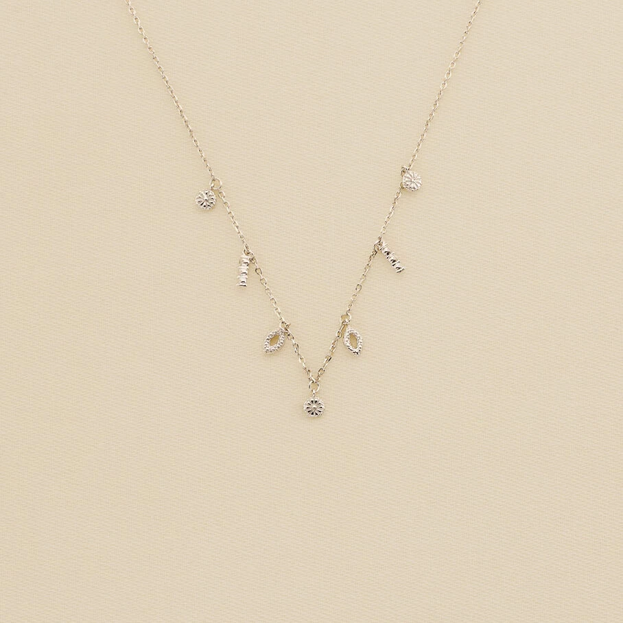 Collier Ras Du Cou LUCKY EYE - Turquoise / Argenté 2 Collier Ras Du Cou LUCKY EYE - Turquoise / Argenté – Image 2