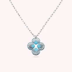 Sautoir COQUIPOP - Bleu / Argenté