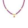 Collier Ras Du Cou BAIA - Fuchsia / Doré