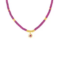 Collier Ras Du Cou BAIA - Fuchsia / Doré