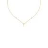 Collier Ras Du Cou LETTRE F - Cristal / Doré