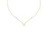 Collier Ras Du Cou LETTRE H - Cristal / Doré