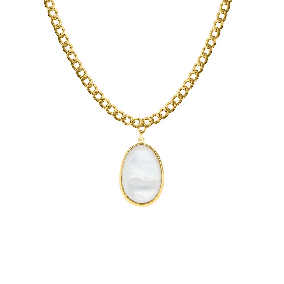 Sautoir CARAIBES - Nacre / Doré 1 Sautoir CARAIBES - Nacre / Doré