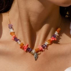 Collier Ras Du Cou RODEO - Multicolore / Doré -Boutique de colliers 02680190 256 TU M1