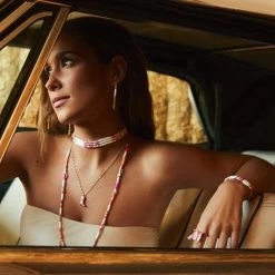 Collier Mi-long RODEO - Rose / Doré -Boutique de colliers 02680192 315 TU M1