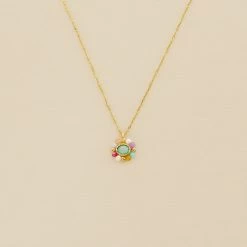 Collier Ras Du Cou ARLEQUIN - Multicolore / Doré