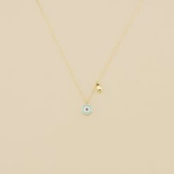 Collier Ras Du Cou CYCLADES - Turquoise / Doré