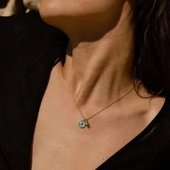 Collier Ras Du Cou CYCLADES - Turquoise / Doré -Boutique de colliers 02681160 731 TU M2
