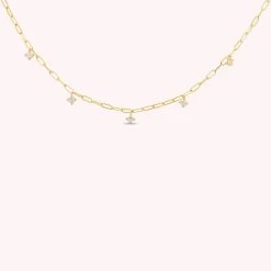 Collier Ras Du Cou HERA - Cristal / Doré