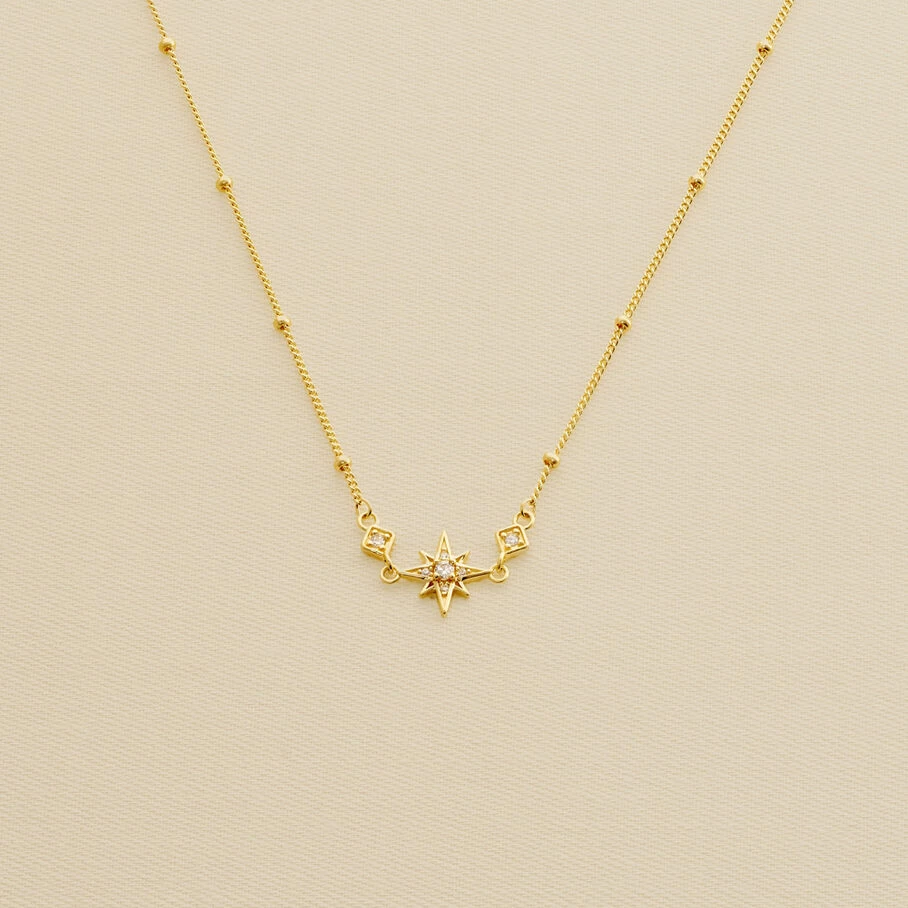 Collier Ras Du Cou OURSE - Cristal / Doré 1 Collier Ras Du Cou OURSE - Cristal / Doré