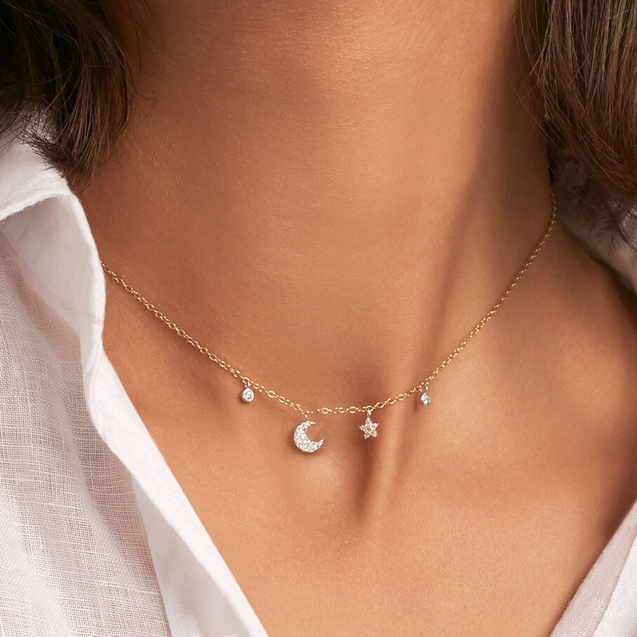 Collier Ras Du Cou SARA - Argenté / Doré 2 Collier Ras Du Cou SARA - Argenté / Doré – Image 2