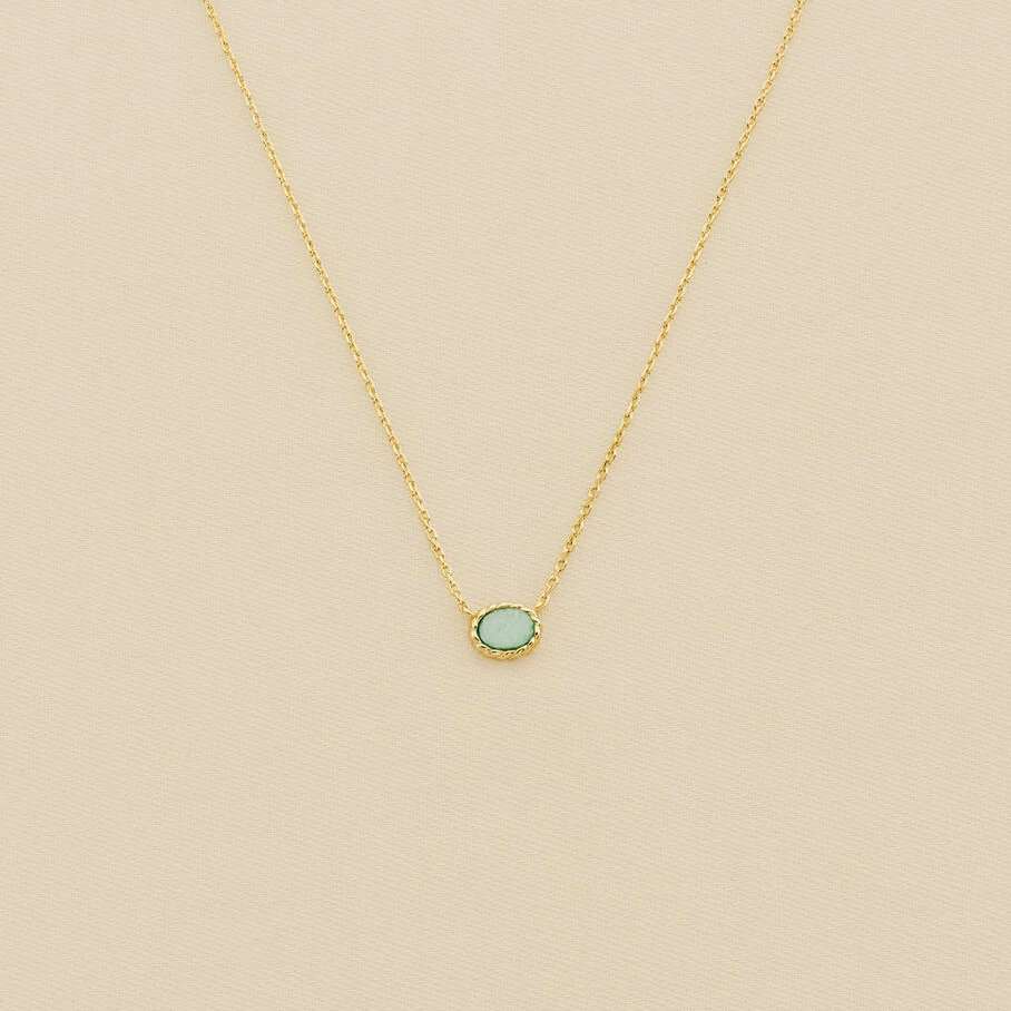 Collier Ras Du Cou ATMA - Amazonite/ Jaune 2 Collier Ras Du Cou ATMA - Amazonite/ Jaune – Image 2