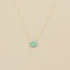 Collier Mi-long ATMA - Amazonite/ Jaune